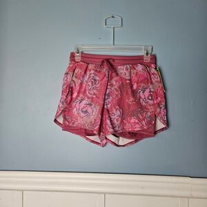 All In Motion Pink Double Layer Shorts Girls XL NWT